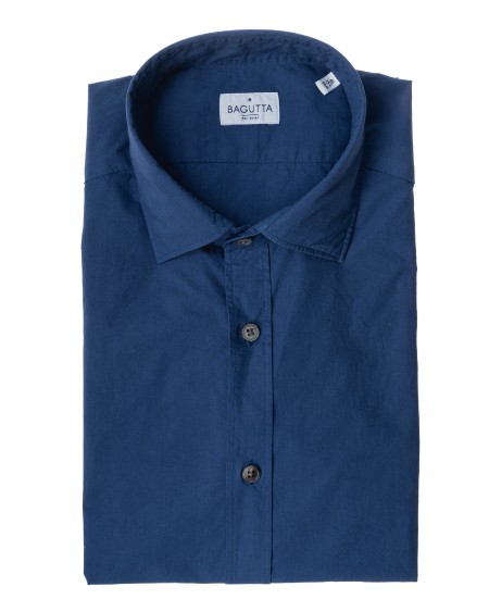 Shop BAGUTTA  Camicia: Bagutta camicia in lino.
Colletto piccolo.
Maniche lunghe.
Slim fit.
Fabbricato in Albania.. BERLINO EBLT 11041-056